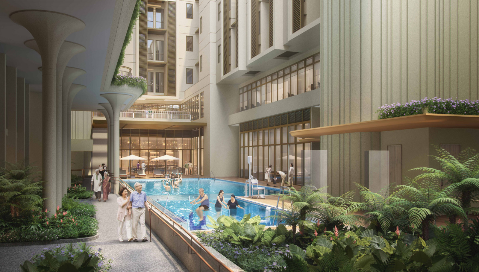 Perennial Living’s swimming and hydrotherapy pools