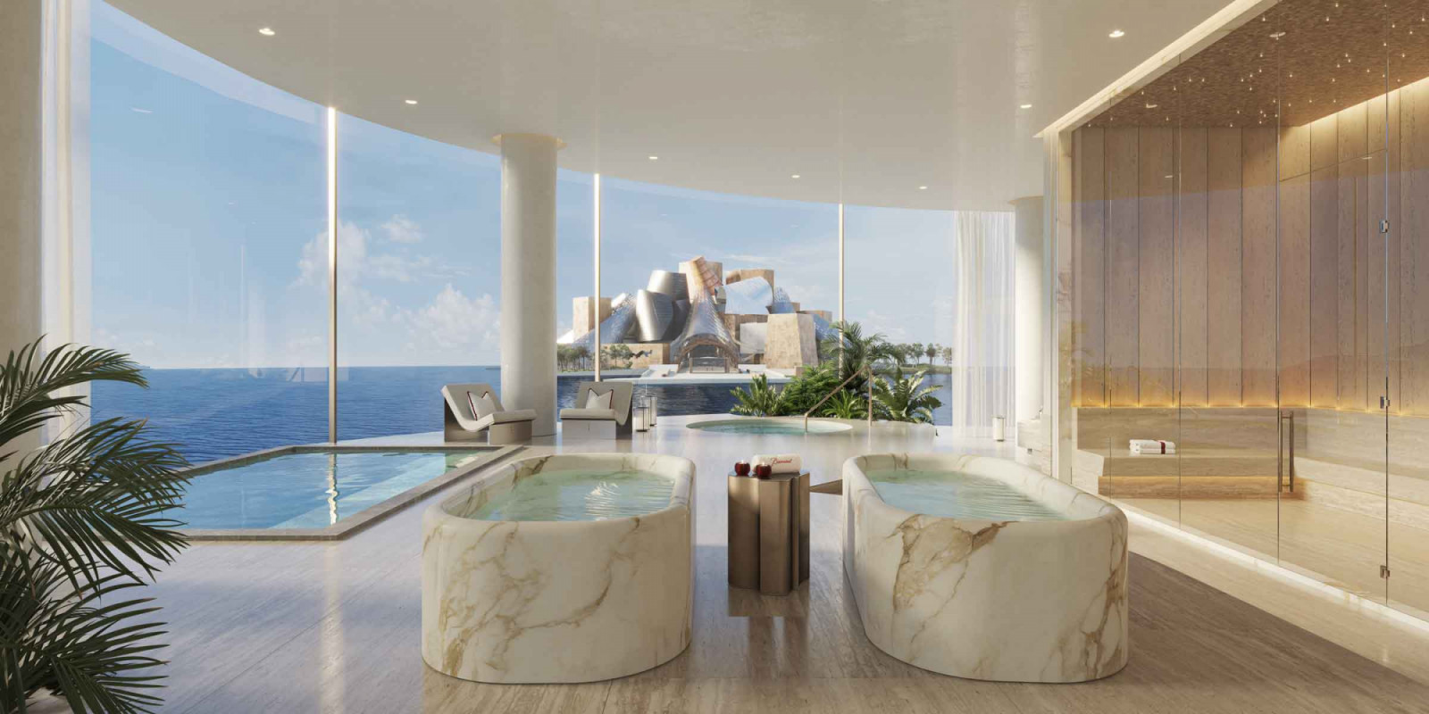 Residents-only spa room