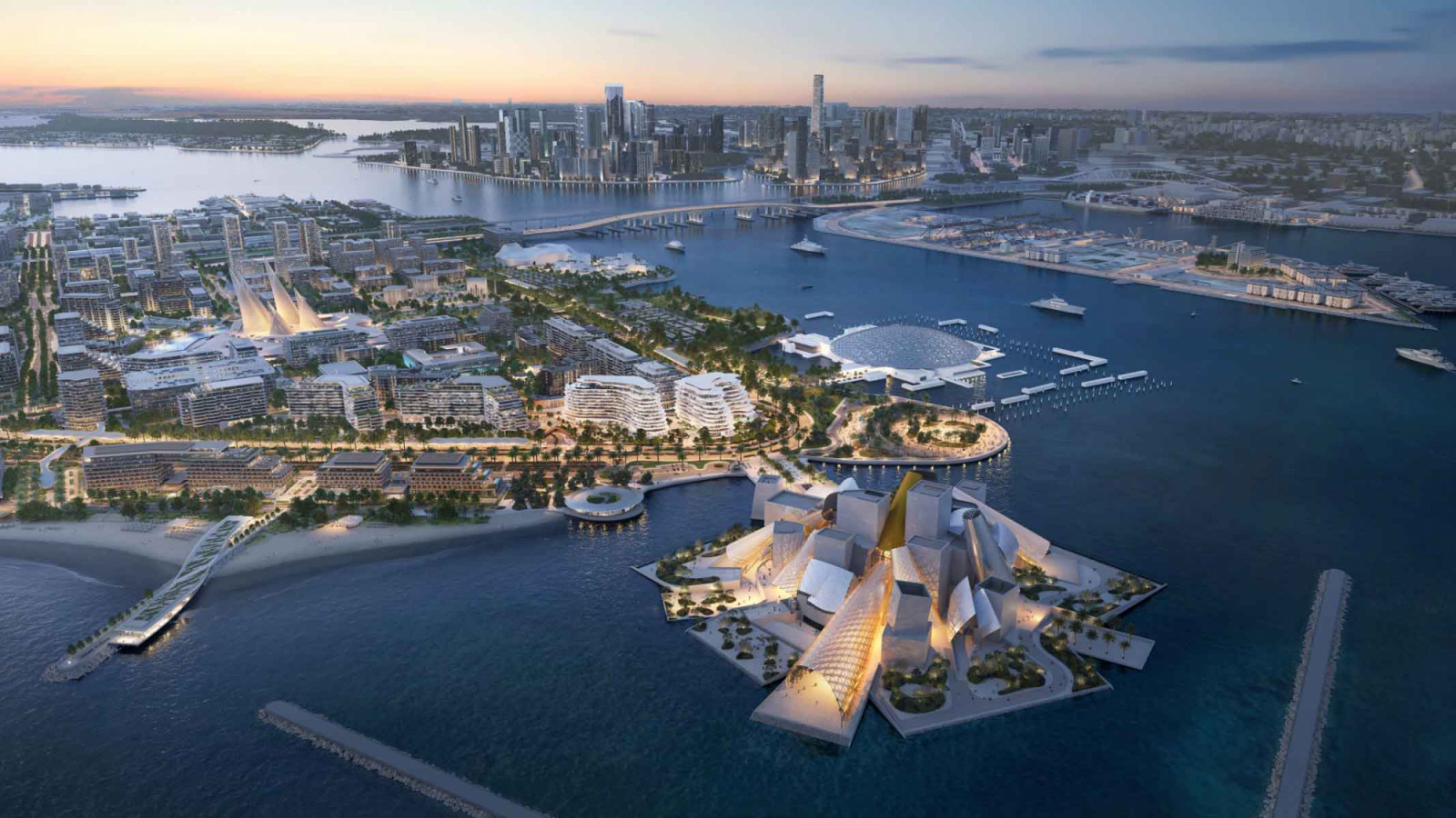 An aerial view of Baccarat Residences Saadiyat