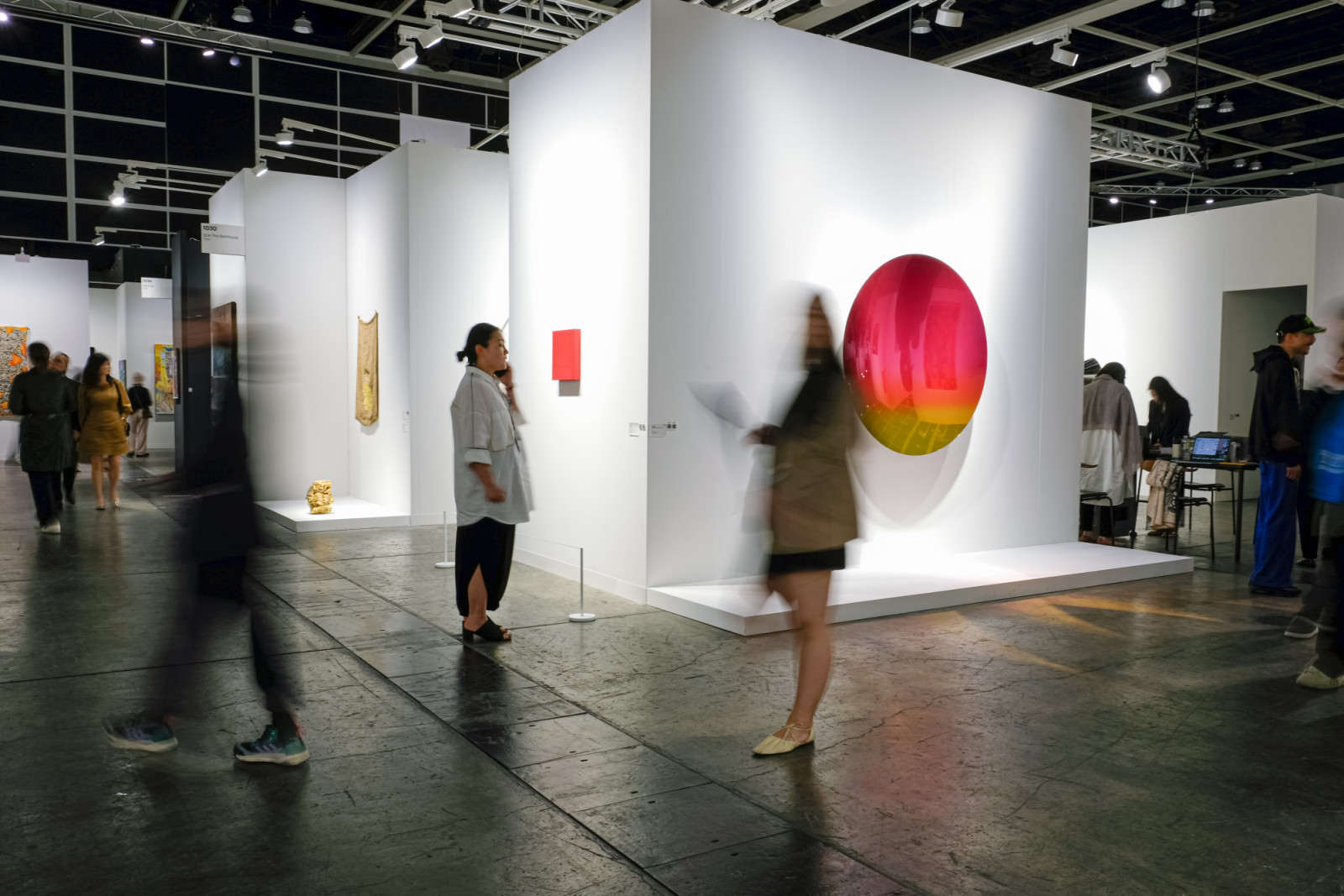 HONG KONG, CHINA - MARCH 27: A general view of the exhibition hall during Art Basel Hong Kong 2025 preview night at the Hong Kong Convention and Exhibition Center on March 27, 2025, in Hong Kong, China. (Photo by Keith Tsuji/Getty Images)