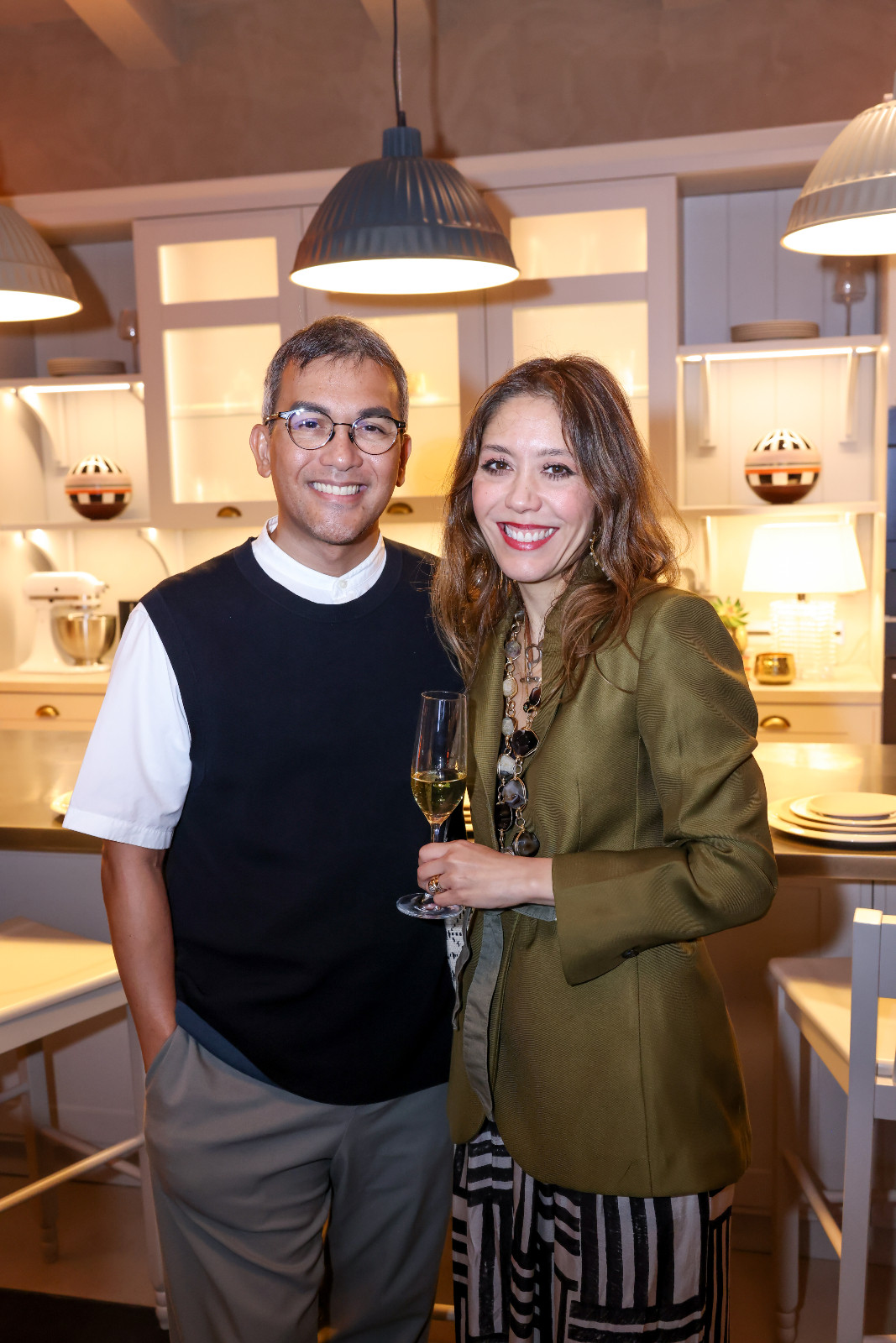 X and Shauna Jay Popple at the launch of Scavolini's new showroom at the Proscenium at Rockwell