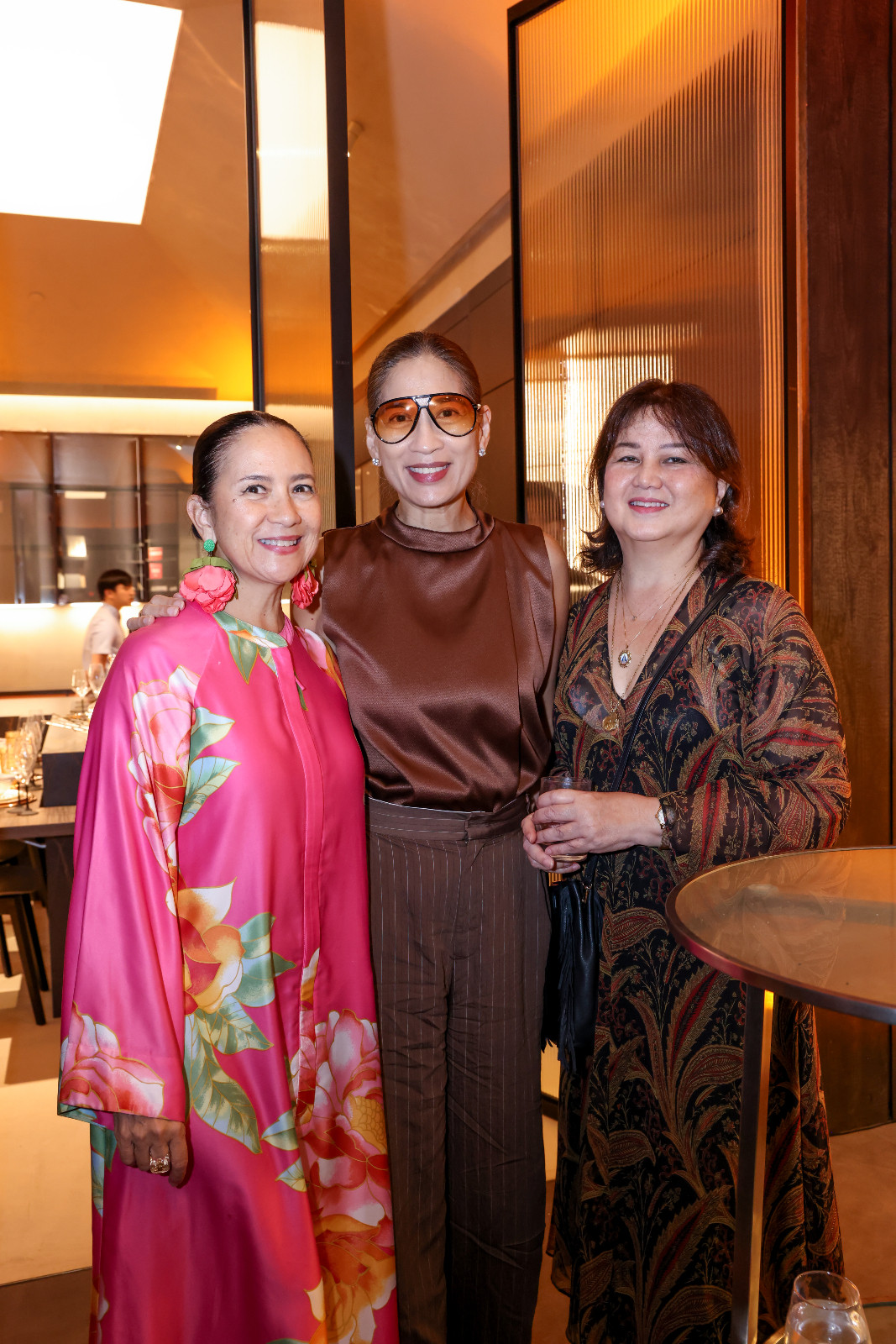 Mia Borromeo, Techie Hagedorn, and X at the launch of Scavolini's new showroom at the Proscenium at Rockwell