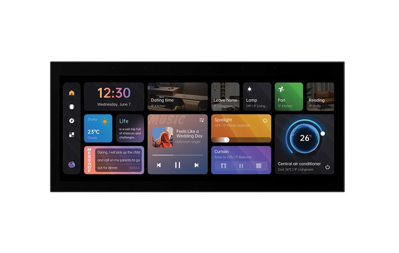 A high-definition touchscreen hub with dual-band Wi-Fi, the Super Panel 12S centralises lighting, appliances and smart devices into one intuitive interface