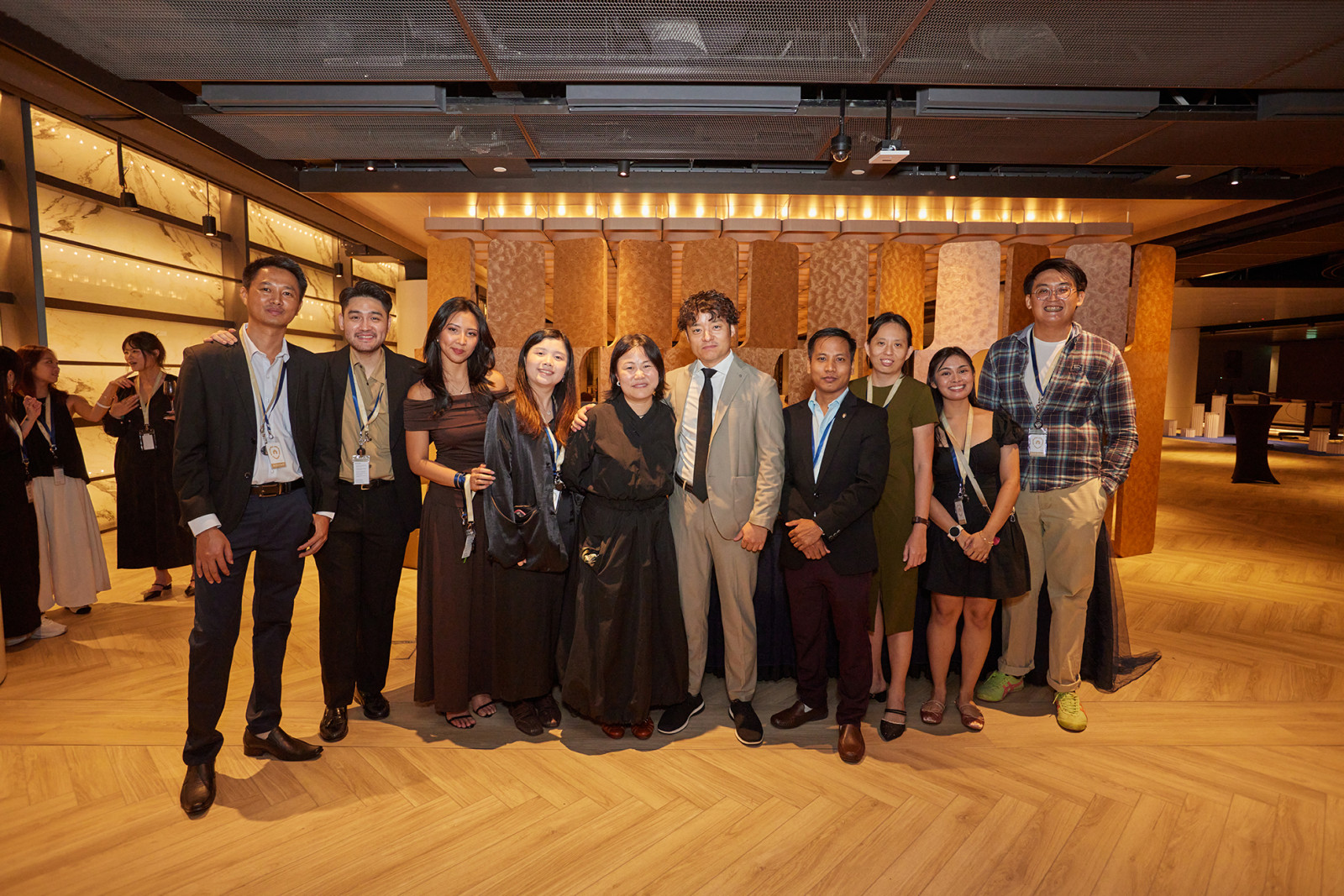 Co-founders Toh Yah Li and Teruhiko Kubota with the Light Collab team at The Reserve during the studio’s 15th anniversary celebration