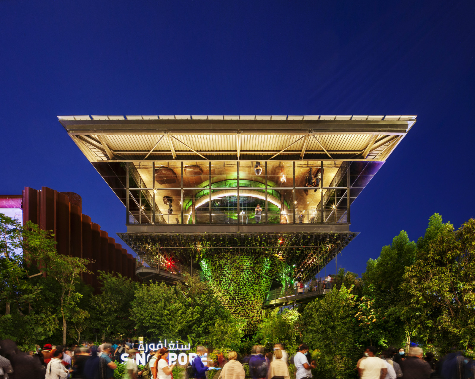 The inverted exterior of the Singapore Pavilion at Dubai Expo by Woha Architects and Salad Dressing. (Photo: Patrick Bingham-Hall)