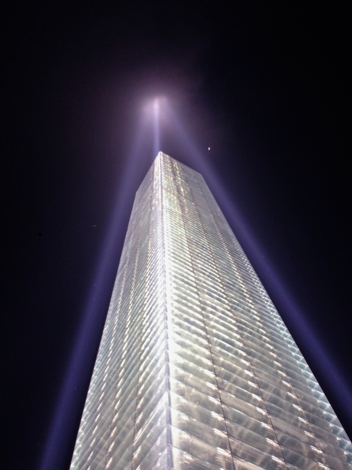 The “Tower of Light” installation by Light Collab