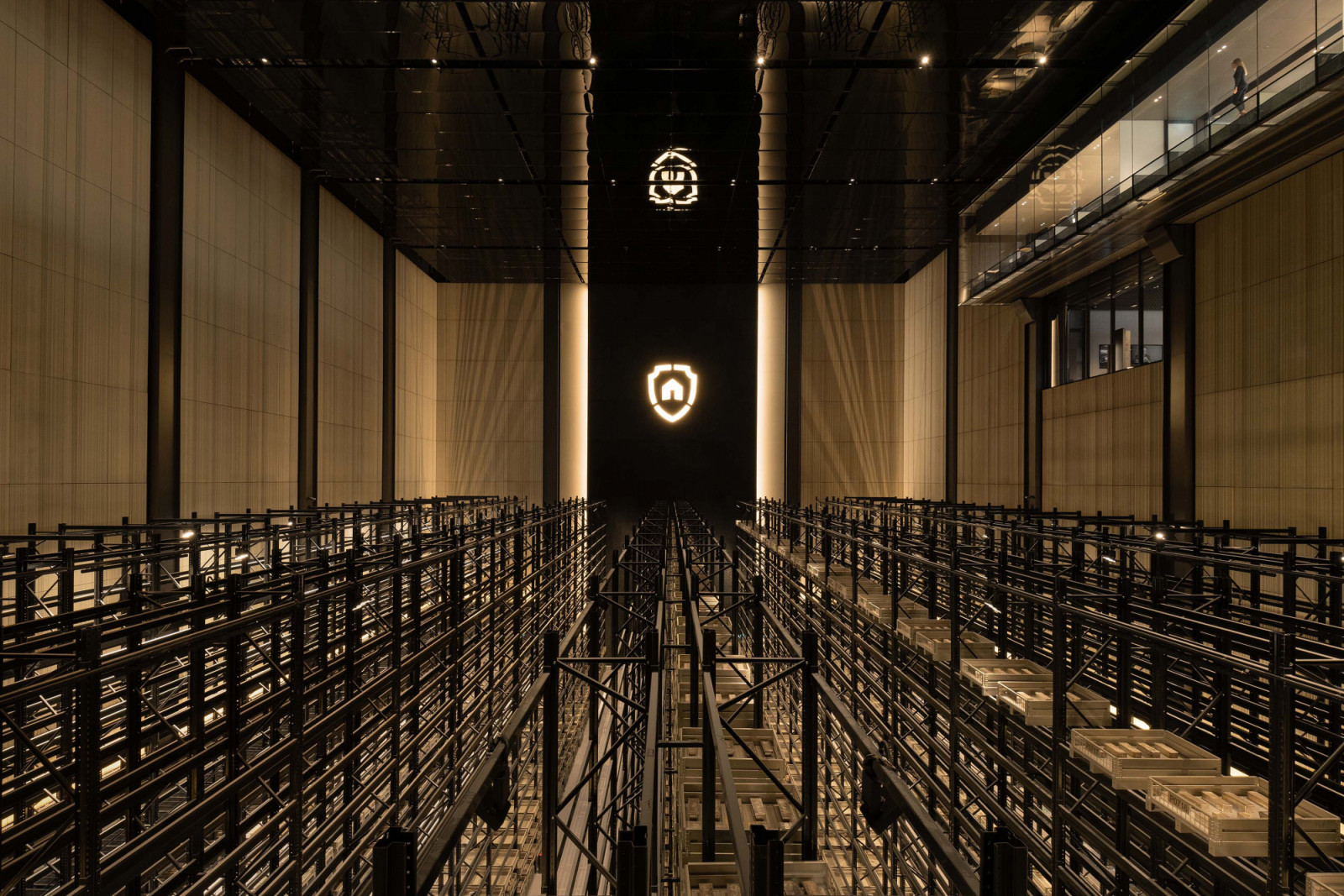 The Reserve’s soaring silver vault, carefully lit to be showcased to guests from the viewing deck above. (Photo: Finbarr Fallon)