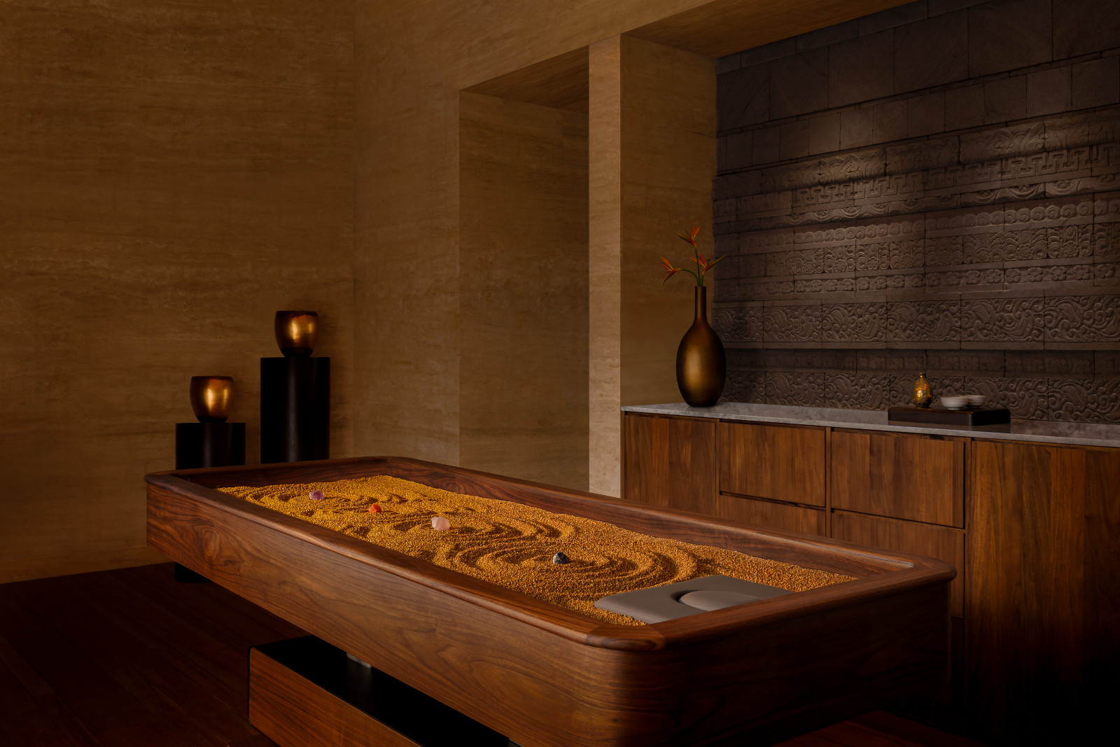 Treatment bed crystal di Regent Spa & Wellness