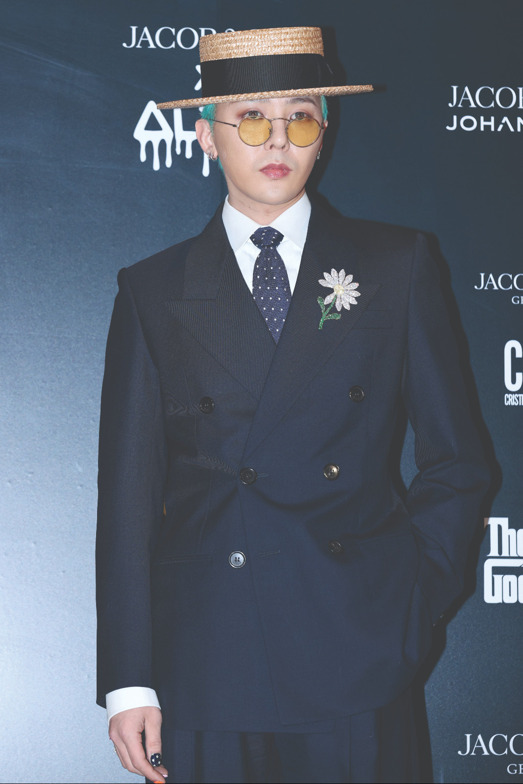 SEOUL, SOUTH KOREA - FEBRUARY 24: Kwon Ji-Yong, also known as G-Dragon, hair detail, of K-pop group BIGBANG attends the "JACOP&CO" Korea Boutique - Photocall at Grand Hyatt Seoul on February 24, 2025 in Seoul, South Korea. (Photo by Han Myung-Gu/WireImage)