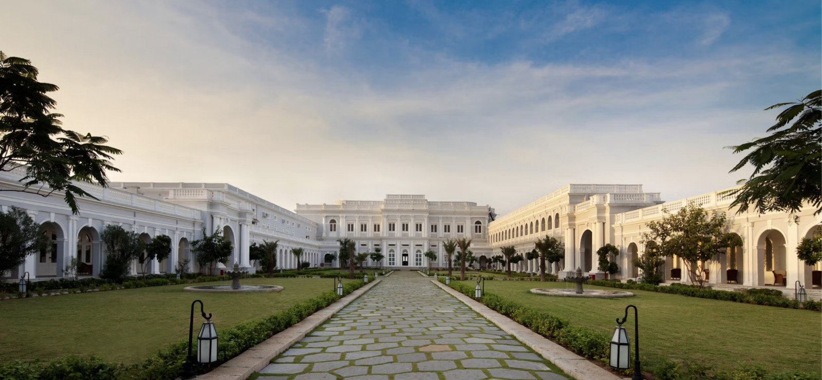 Perched 2,000 feet above the city, Falaknuma — Urdu for “mirror of the sky” — was the tallest building in Hyderabad at its completion