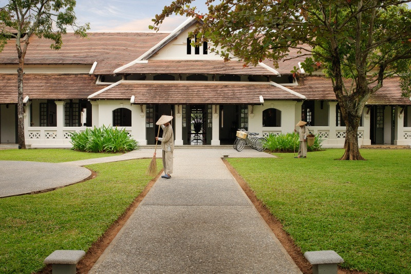The main facade of Amantaka, Luang Prabang