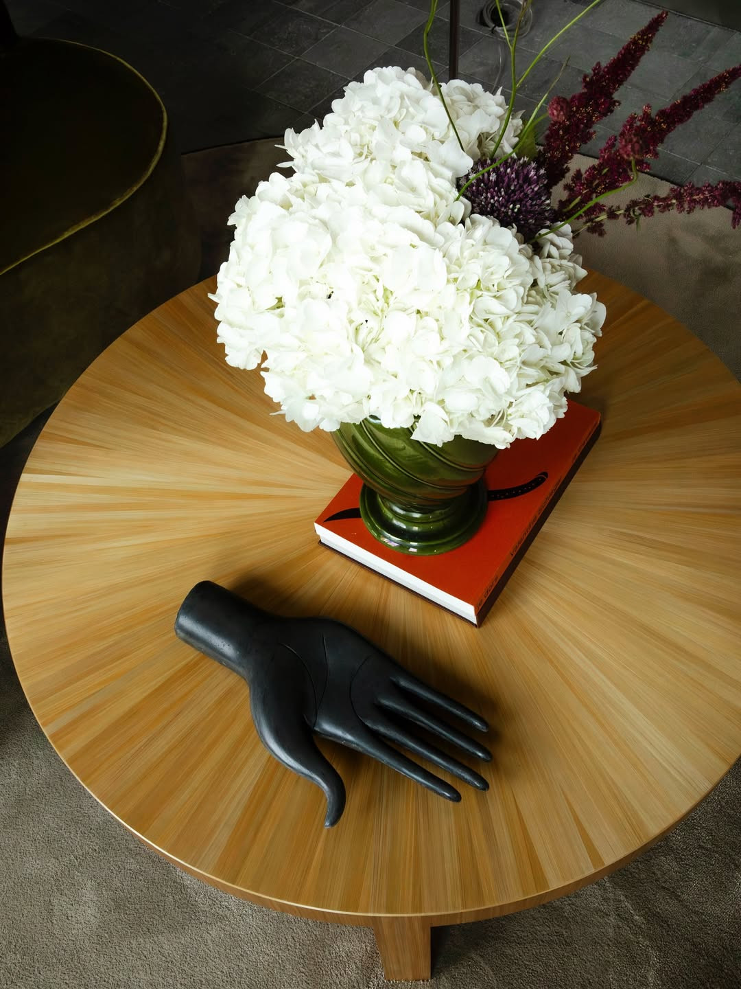 A straw marquetry table with designed in collaboration with French interior designer Jean-Michel Frank (Photo: Instagram / @atelierslisondecaunes)