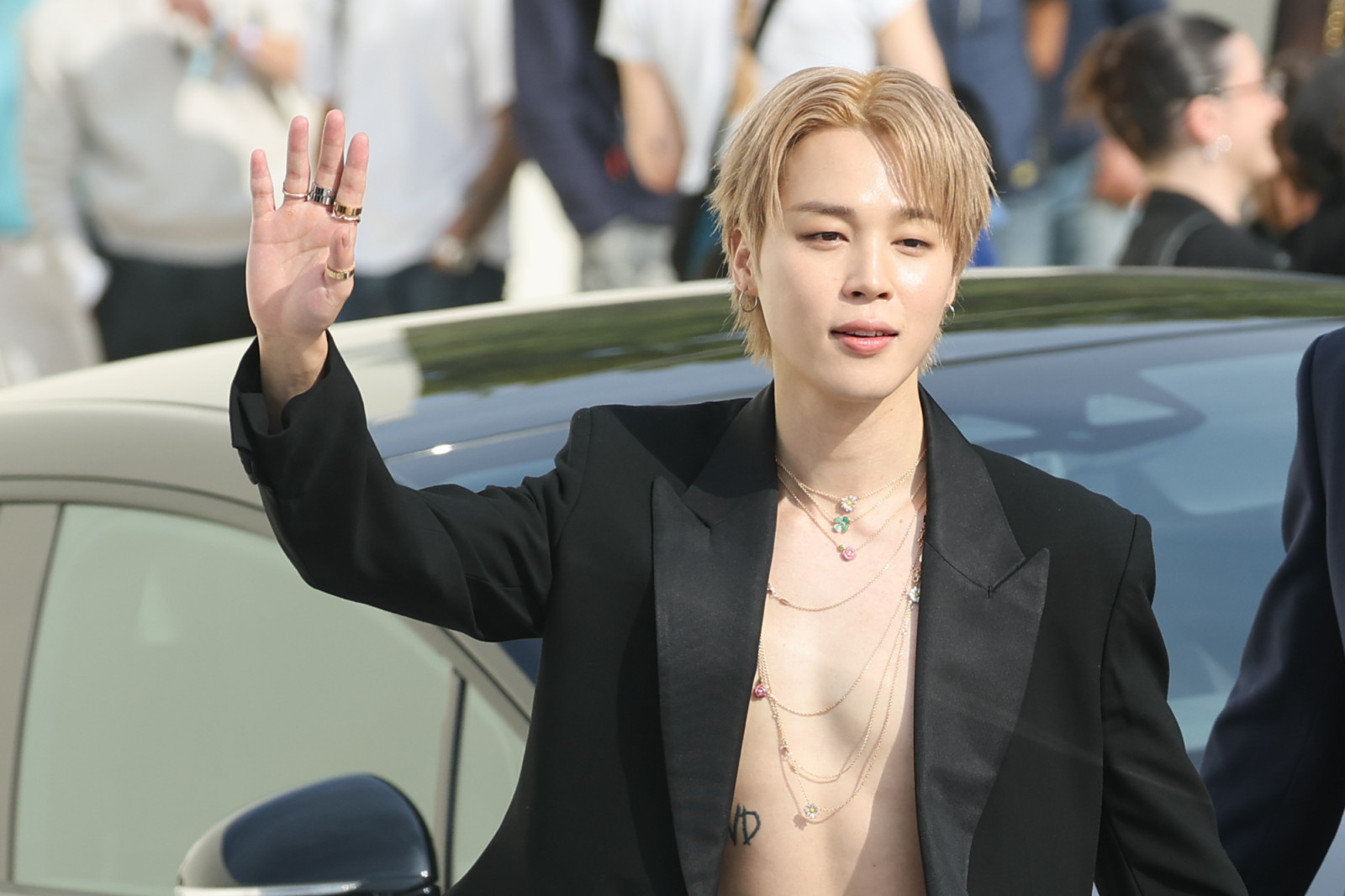 From Paris ateliers to Seoul beauty labs and global tech launches, here is Jimin’s commercial footprint in 2026 so far (Photo by Stephane Cardinale - Corbis/Corbis via Getty Images)