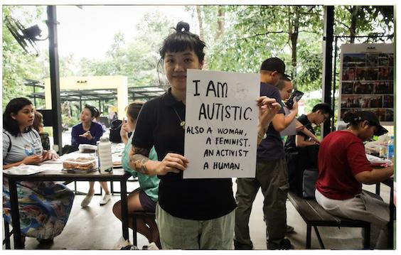 Beatrice Leong is a documentary filmmaker and autistic gender-disability advocate with the Autism Inclusiveness Direct Action Group (AIDA)