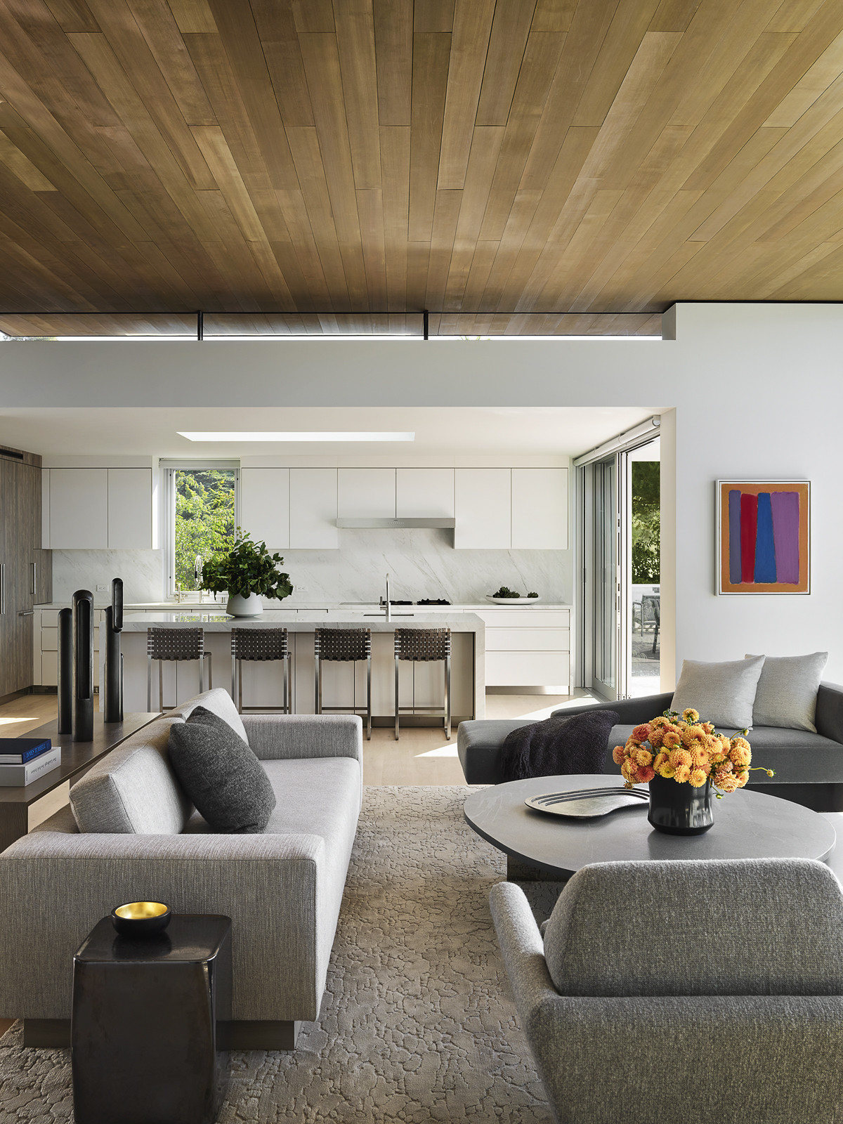 Exploring the modernist details in the living room of a San Francisco home designed by Swatt + Partners