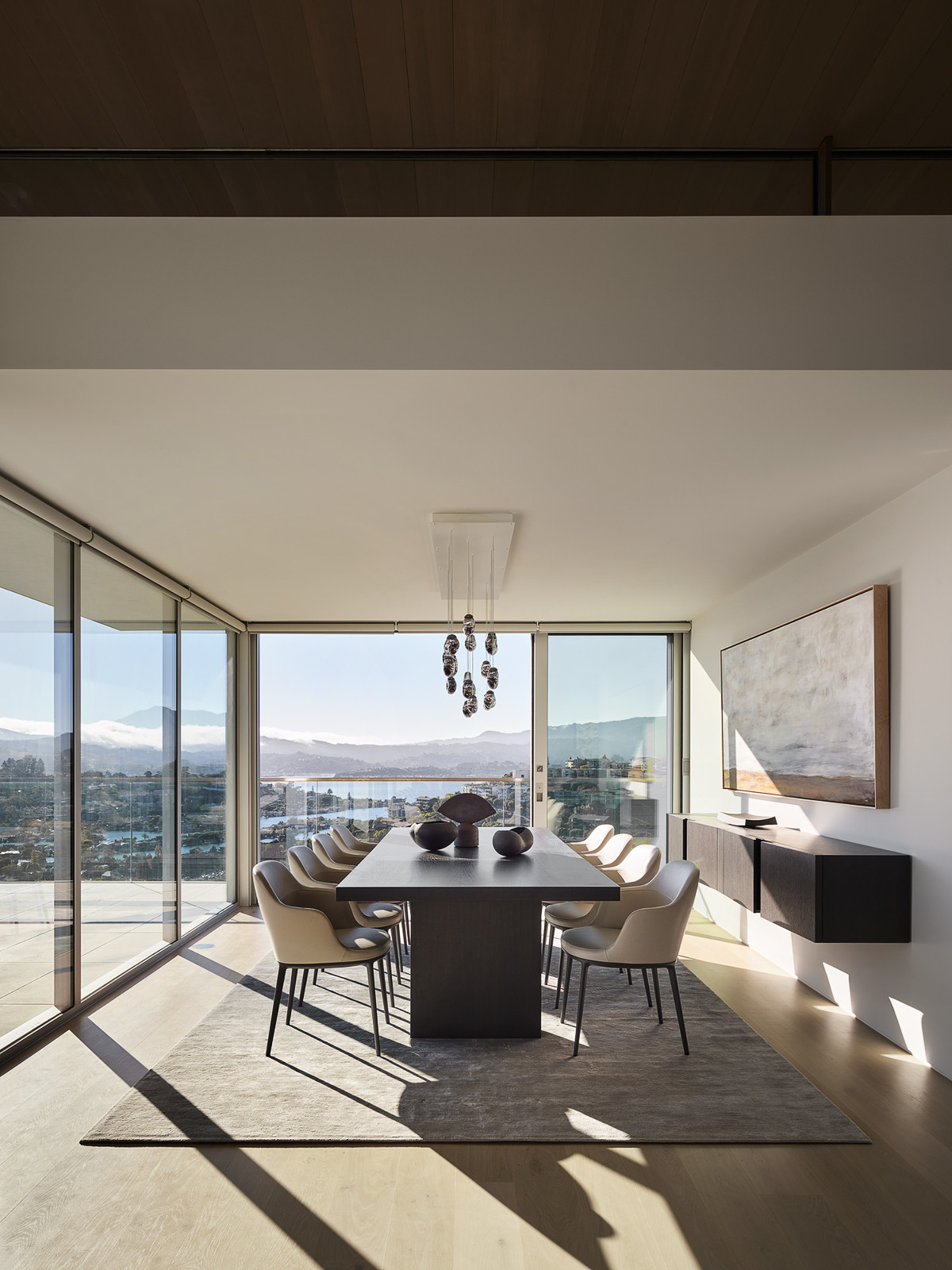 Exploring the modernist details in the dining room of a San Francisco home designed by Swatt + Partners