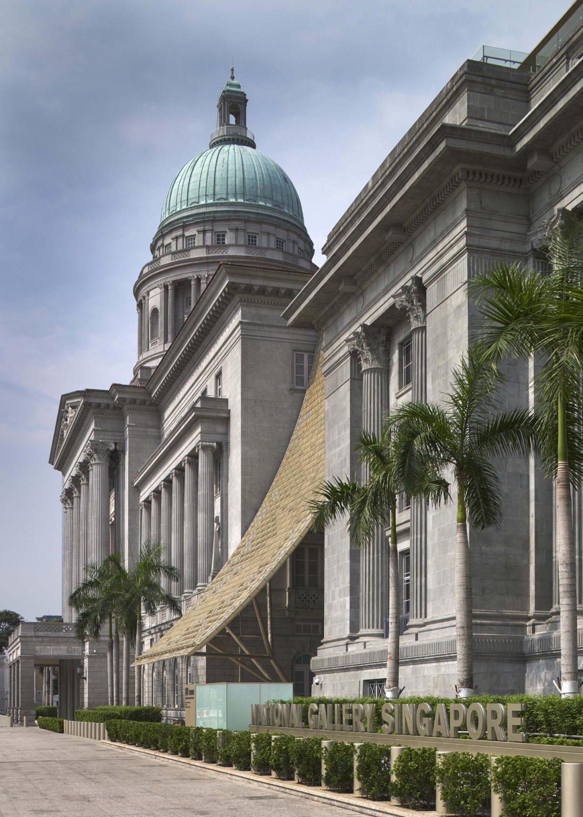 The Neoclassical facade of the former Supreme Court building, completed in 1939, now forming part of the National Gallery Singapore