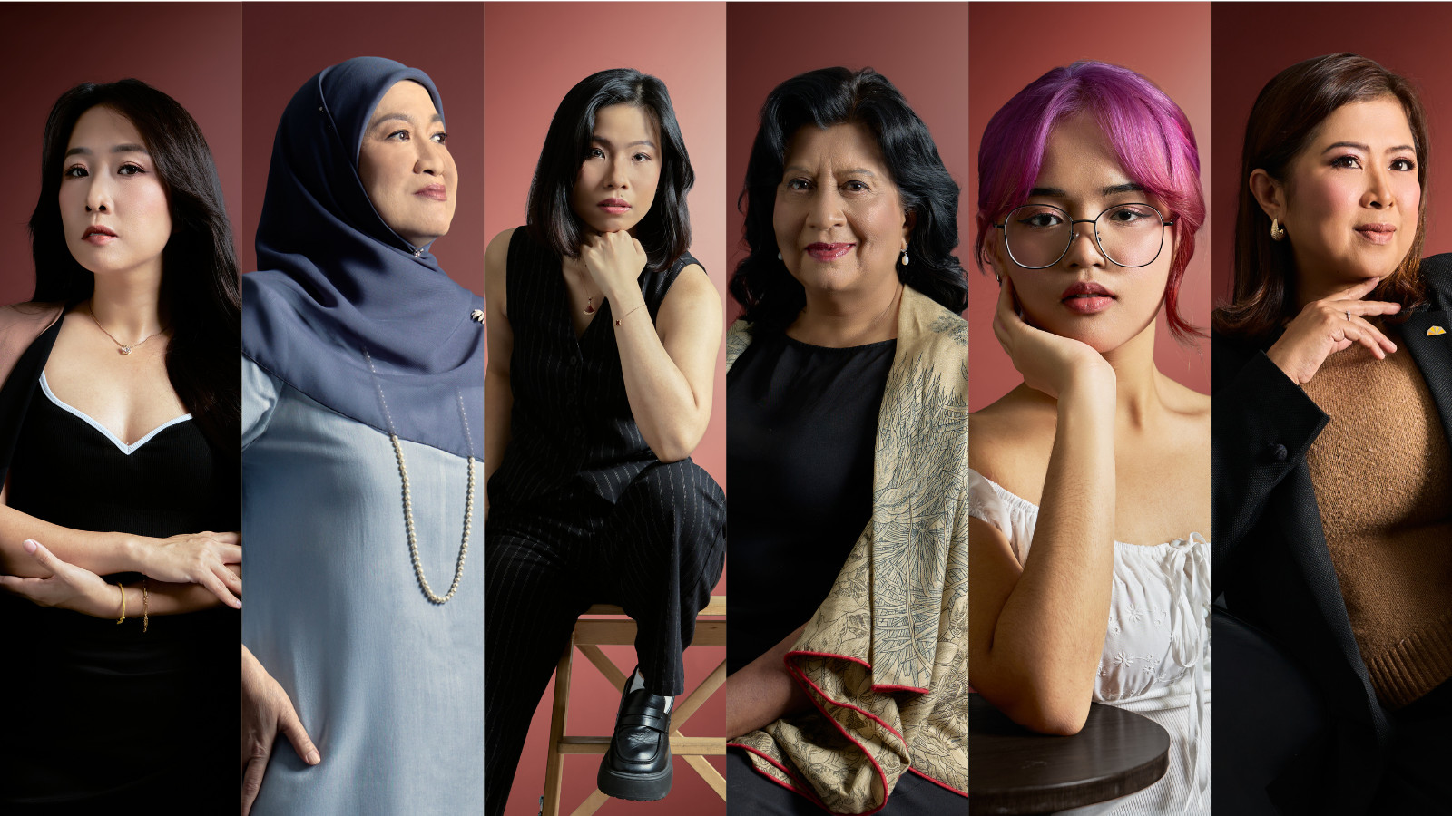 Meet Nurul A’in Abdul Latif, Yap Sue Yii, Natalie Loi Yoke Kei, Ain Husniza Saiful Nizam, Viviantie Sarjuni and Professor Dr Sushila Krishnaswamy-Chang, the six winners of the fourth Front & Female Awards in Malaysia