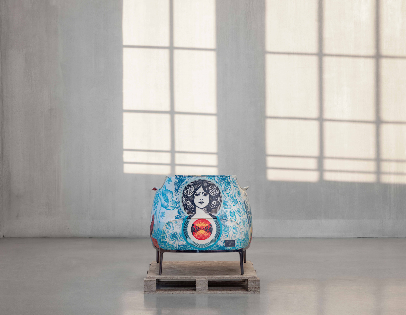 Limited-edition Poltrona Frau Archibald armchair arrives at Proof Living, reimagined by Shepard Fairey