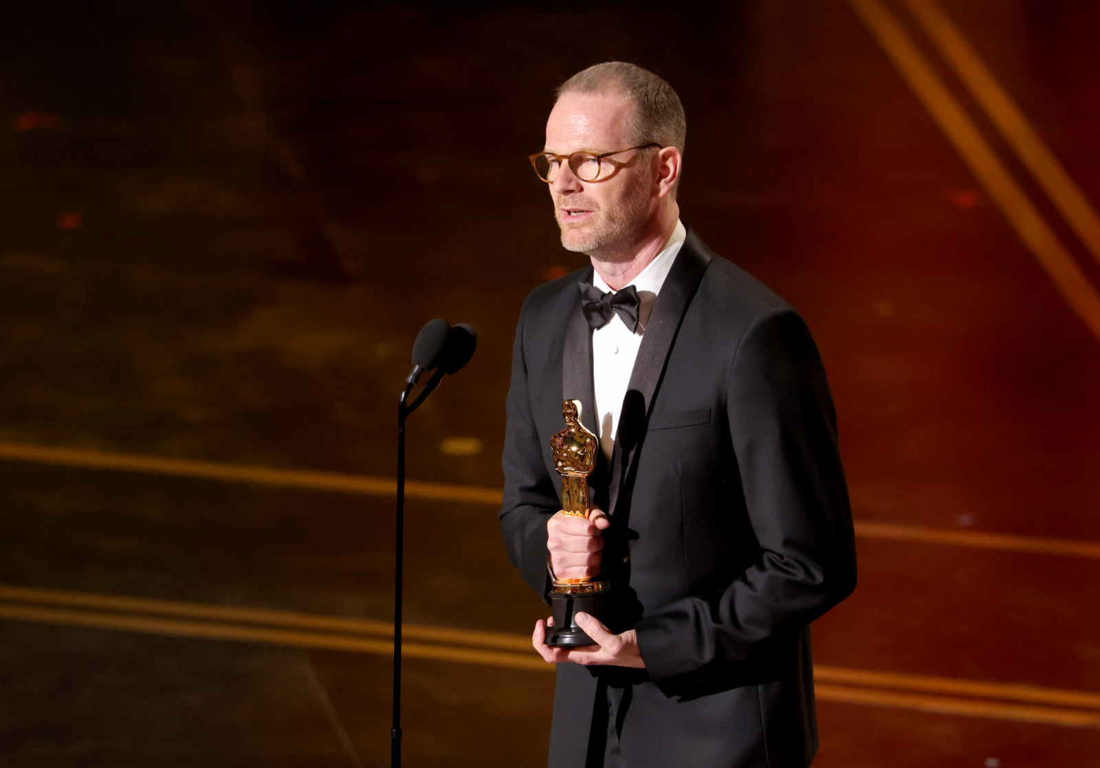 HOLLYWOOD, CALIFORNIA - MARCH 15: Joachim Trier accepts the International Feature Film award for "Sentimental Value" onstage during the 98th Oscars at Dolby Theatre on March 15, 2026 in Hollywood, California. (Photo by Kevin Winter/Getty Images)