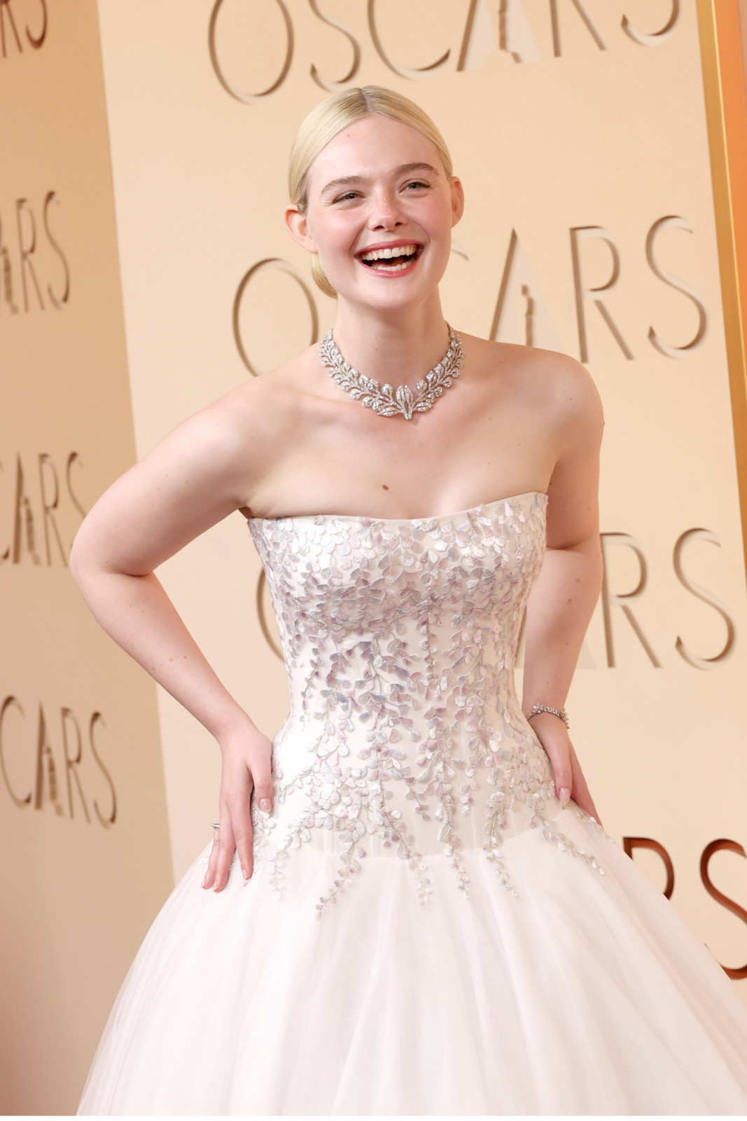 HOLLYWOOD, CALIFORNIA - MARCH 15: Elle Fanning attends the 98th Oscars at Dolby Theatre on March 15, 2026 in Hollywood, California. (Photo by Frazer Harrison/WireImage)