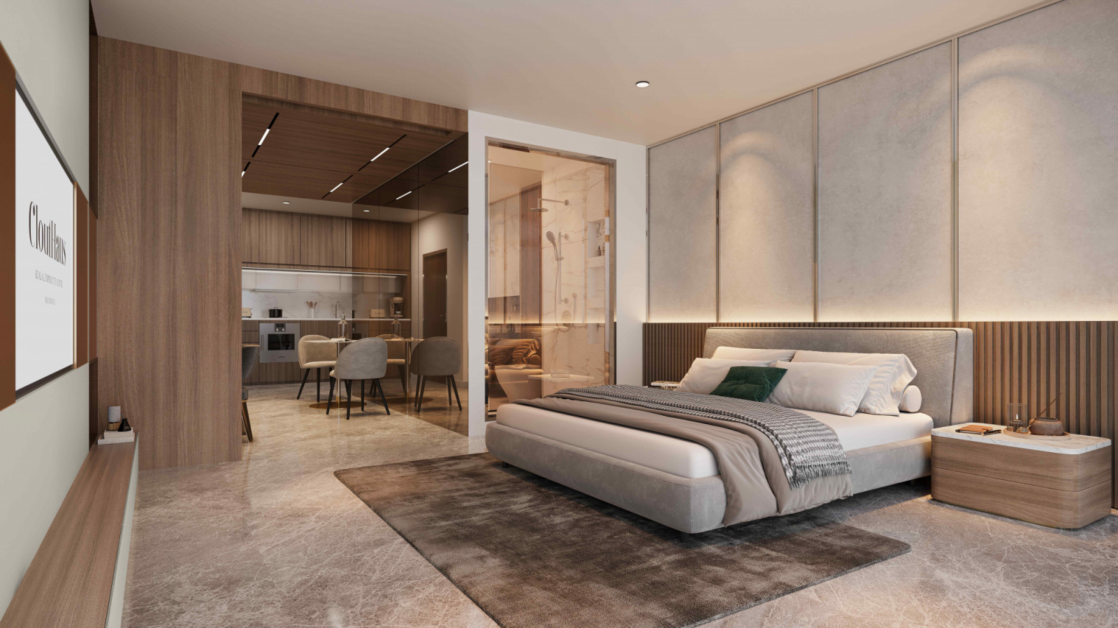 Refined finishes and considered detailing lend the interiors a sense of understated elegance