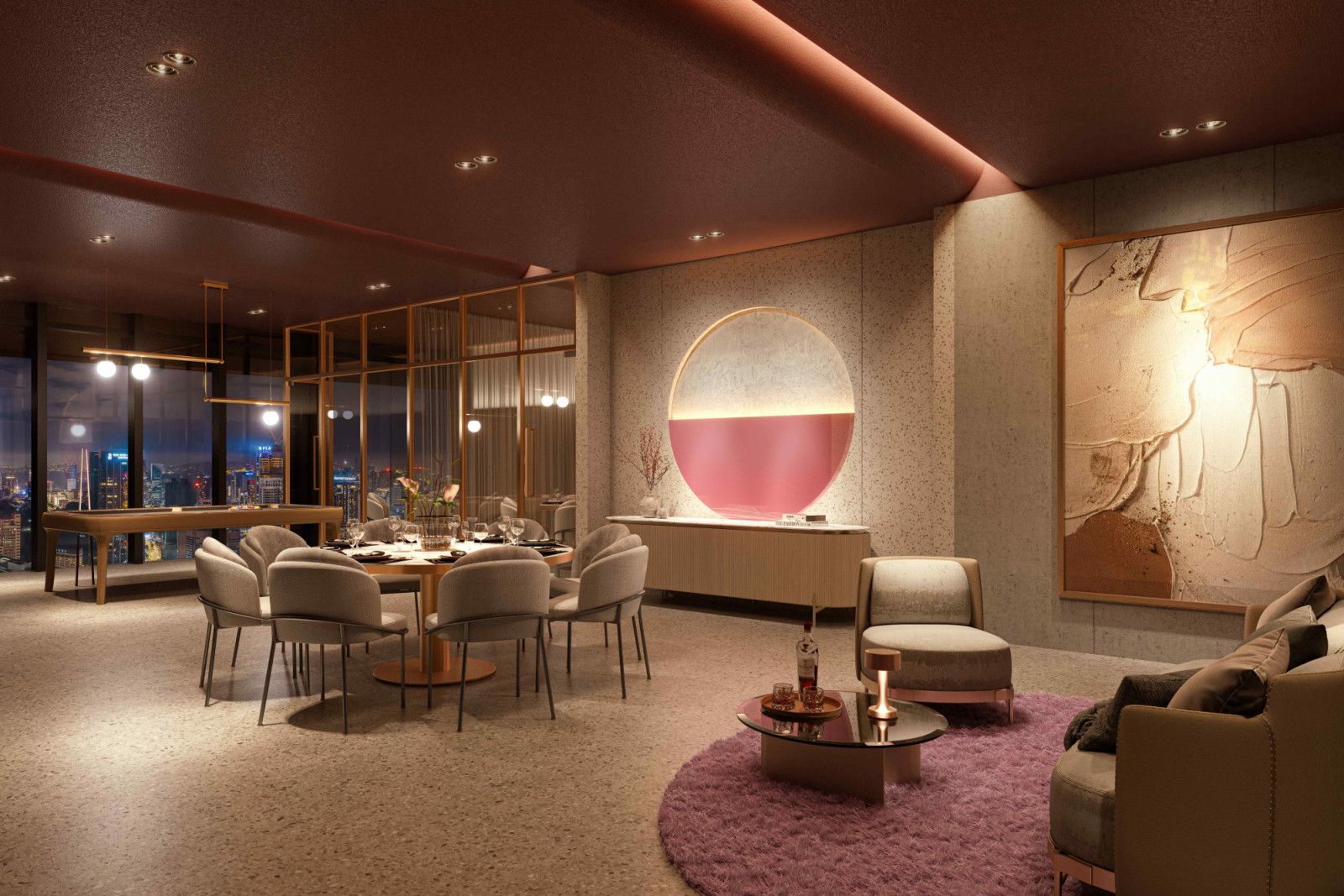 The Games and Dining Lounge provides informal settings designed for connection and leisure