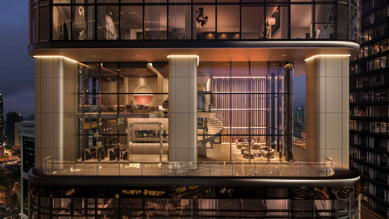 CloutHaus Residences offers a curated collection of lifestyle amenities across multiple levels, balancing social spaces with private retreats