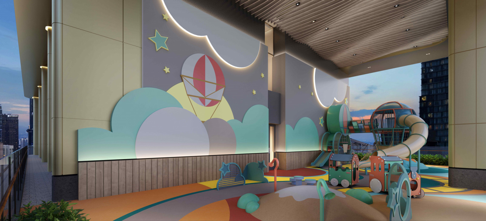 At the Explorer Playland, children can embark on imaginative journeys in thoughtfully designed spaces