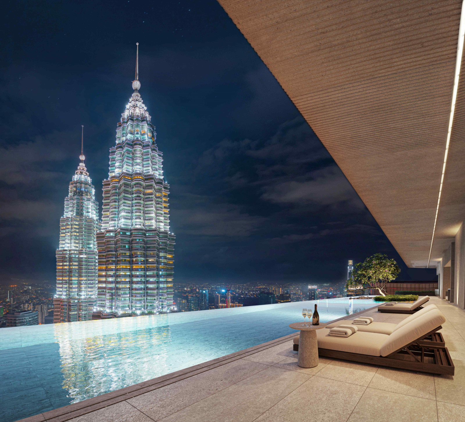 The 50-metre infinity Sky Pool