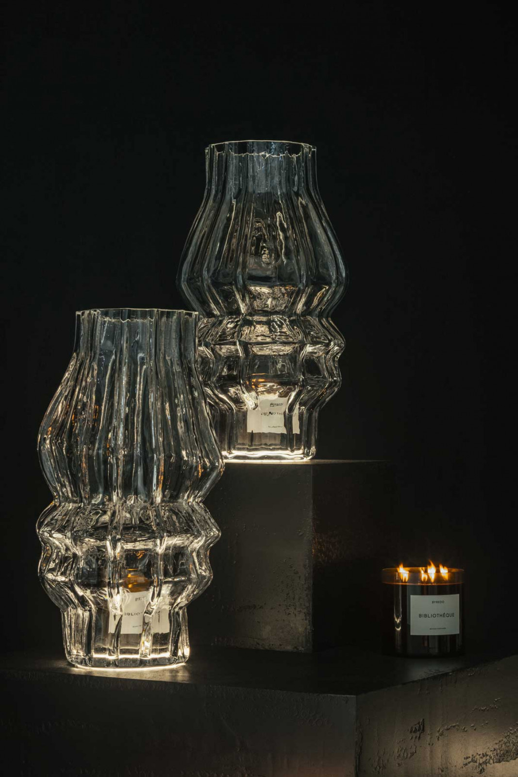 Byredo’s candles and incense lend atmosphere, transforming the objects into instruments of ritual
