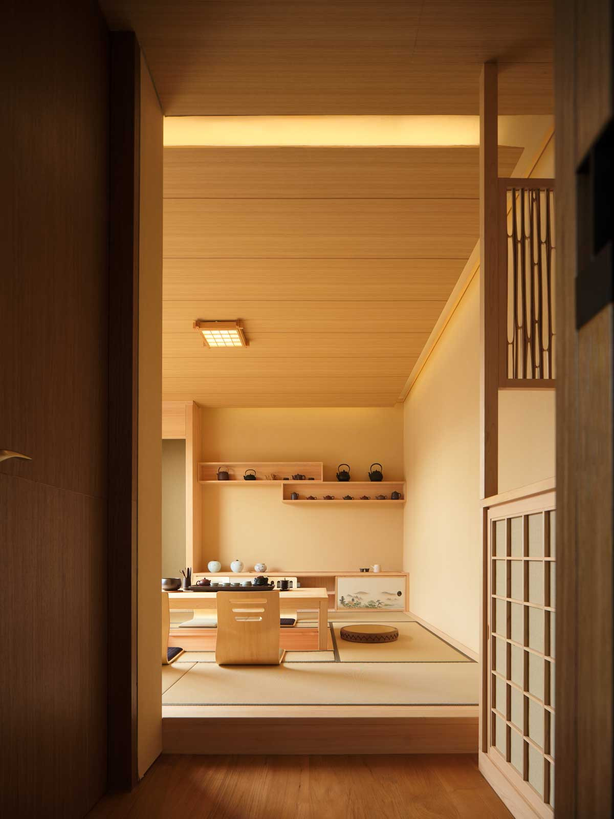 A peek at the tearoom