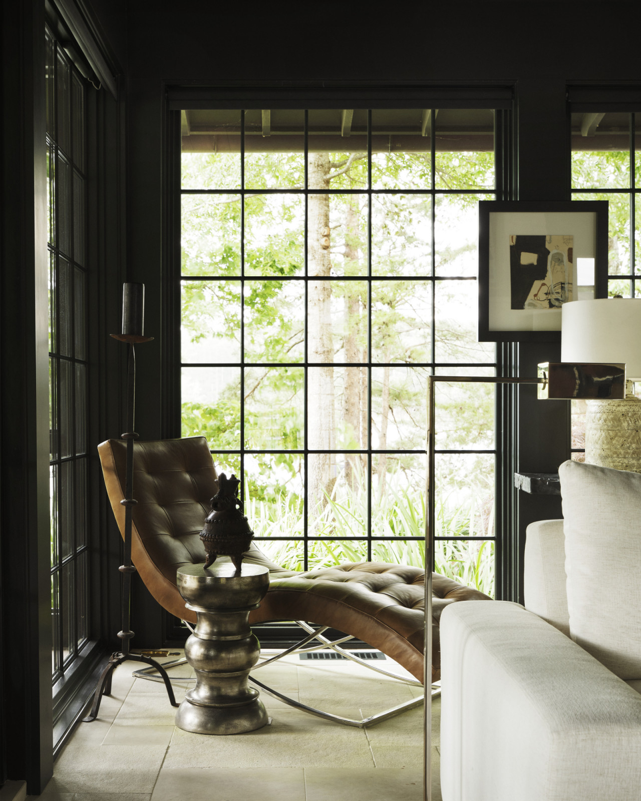 Curated objects balance a sense of lived-in elegance