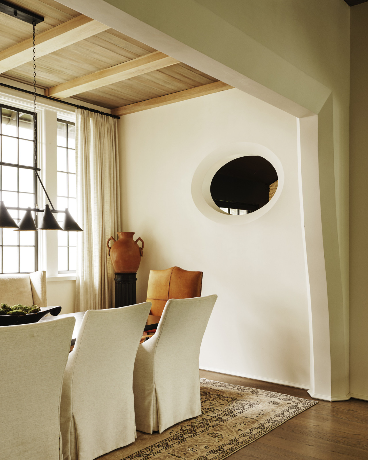 A layered, sensory environment in the dining area