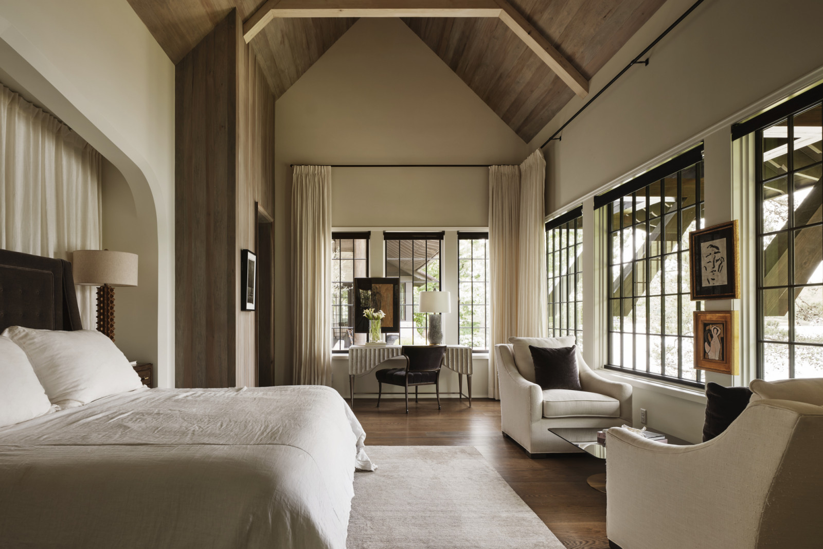 The master suite exudes a sense of calm and authenticity