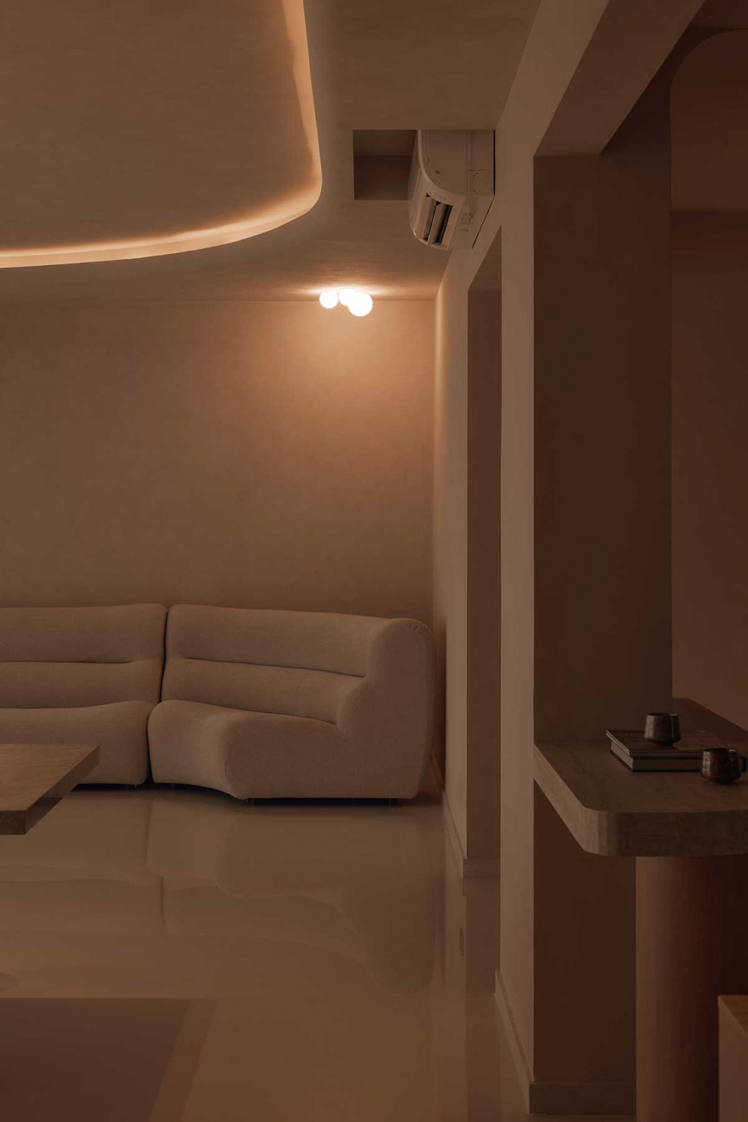A quiet nook bathed in warm light