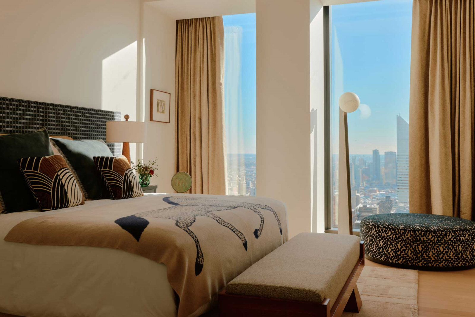 Sunlight streaming into one of the bedrooms