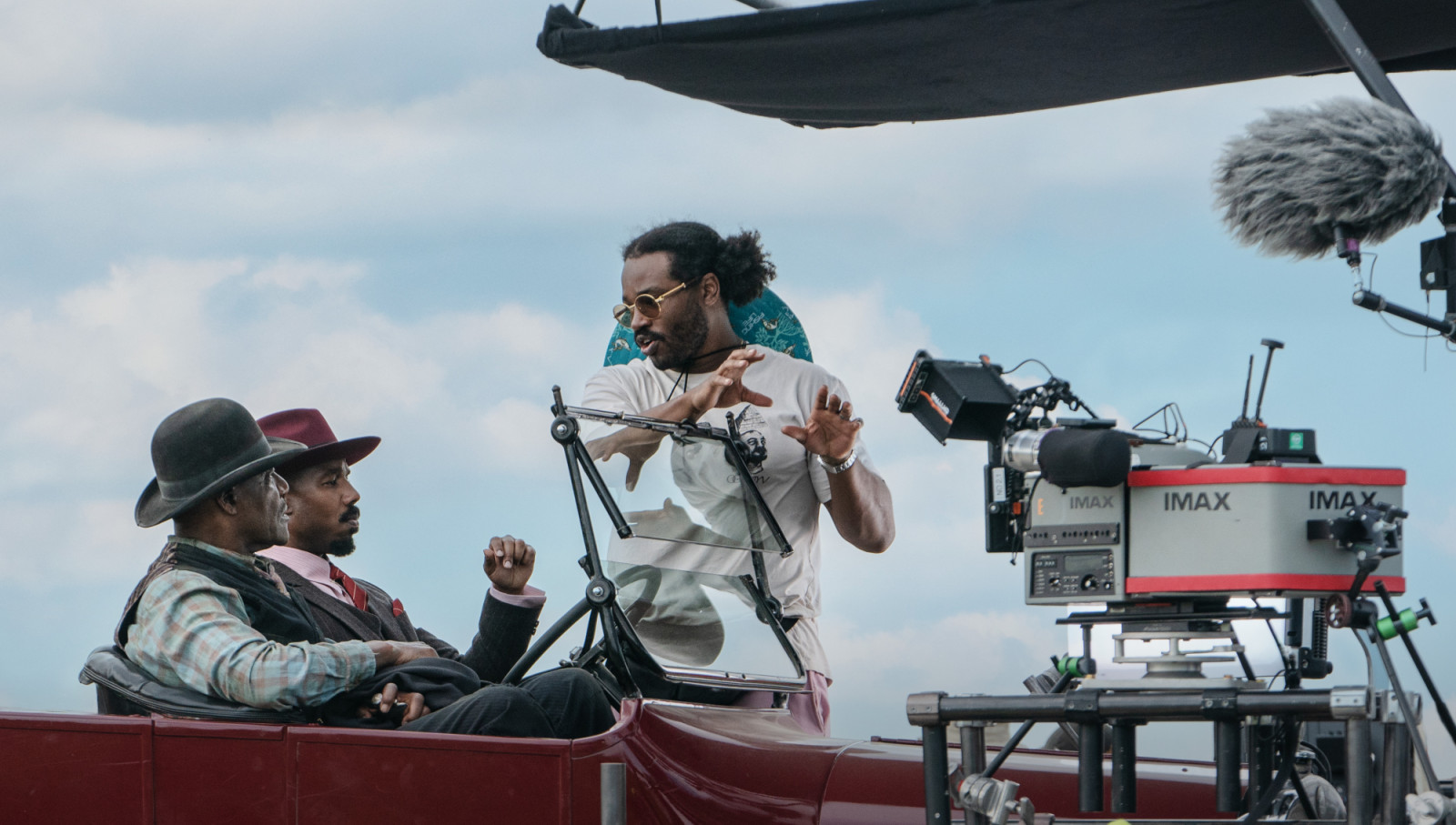 Ryan Coogler directs Michael B Jordan and Delroy Lindo in a shot for his Oscar-nominated film ‘Sinners’ (Photo: Warner Brothers)