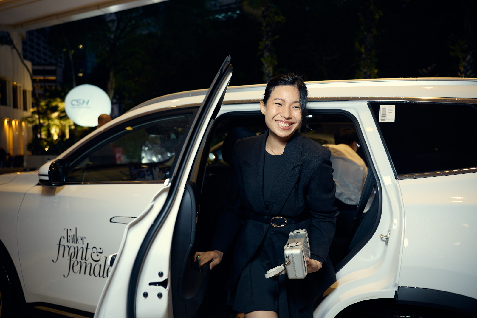 Natalie Loi, co-founder and head of technology at UnBound Malaysia rolls in a Chery T8 PHEV