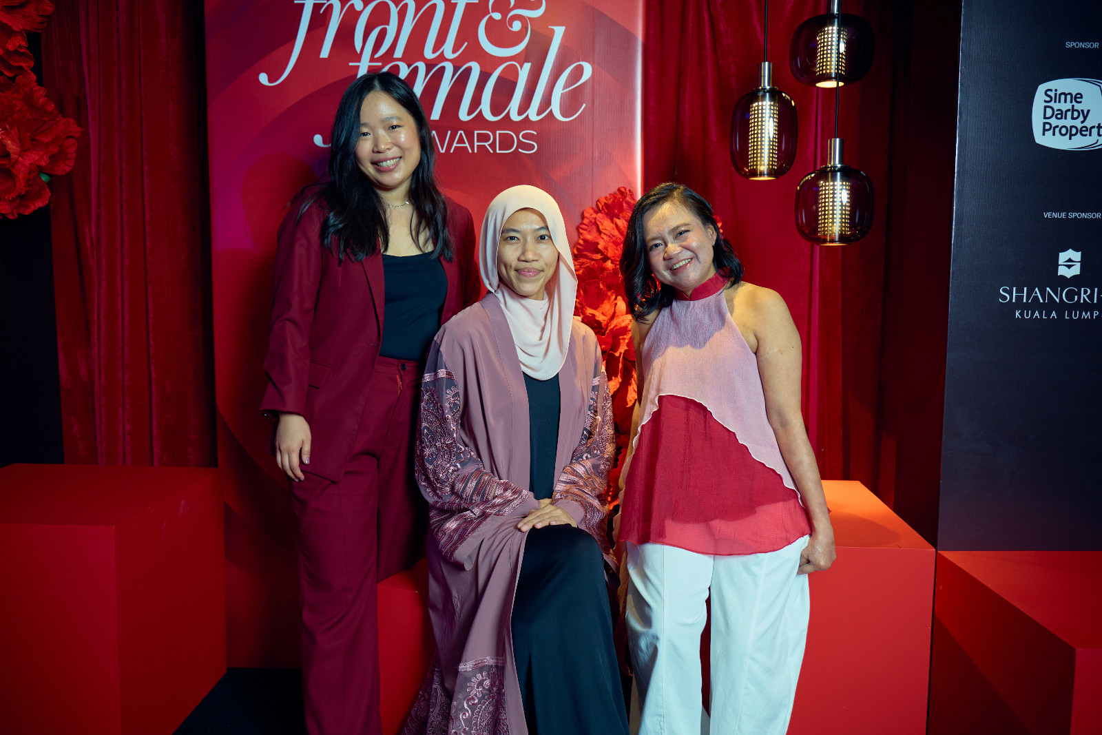 Lily Sim, Aida Ihsani and Fiona Tan