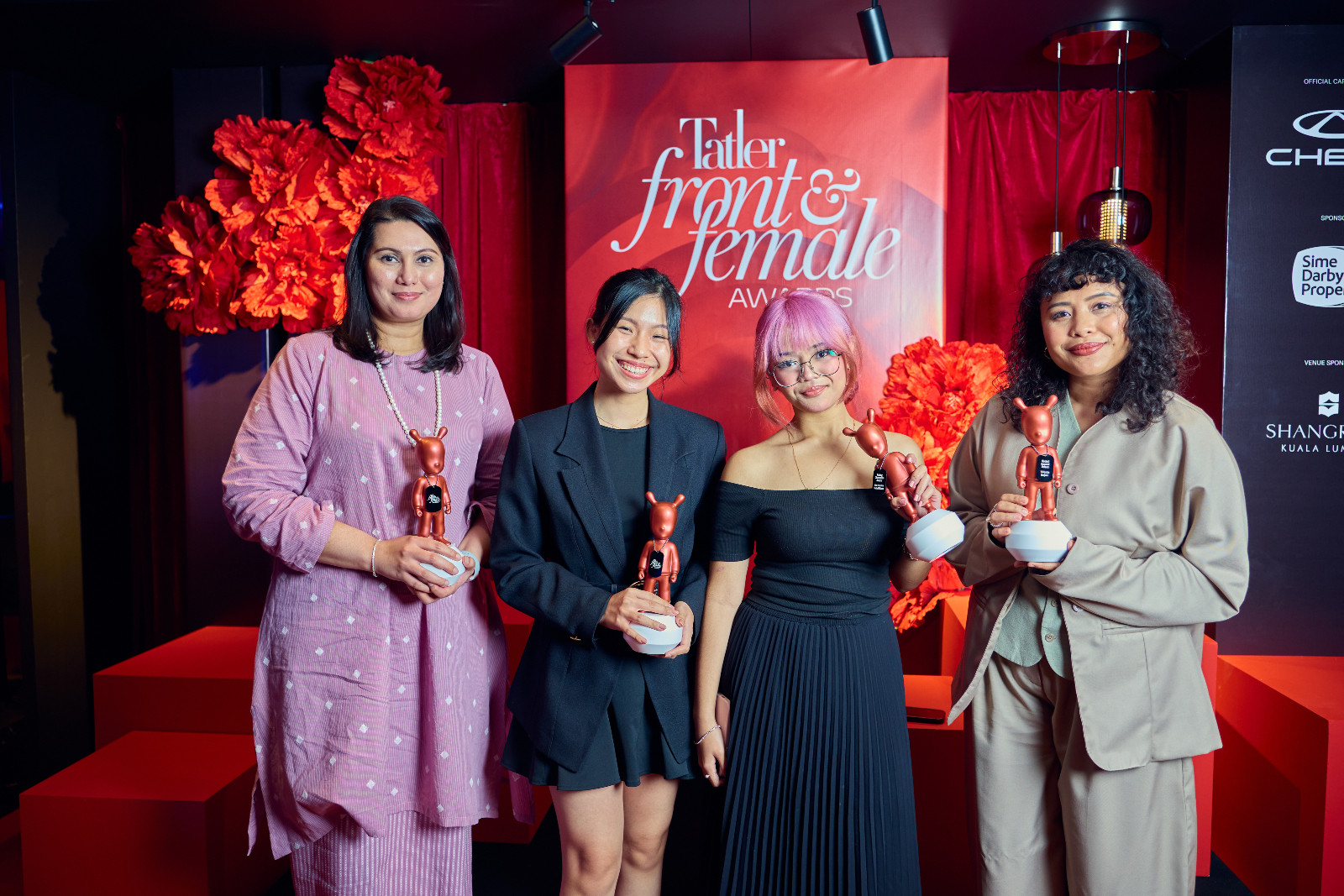 Shahliza Rafiq, Natalie Loi, Ain Husniza and Natasha Meera Riduan savour the moment