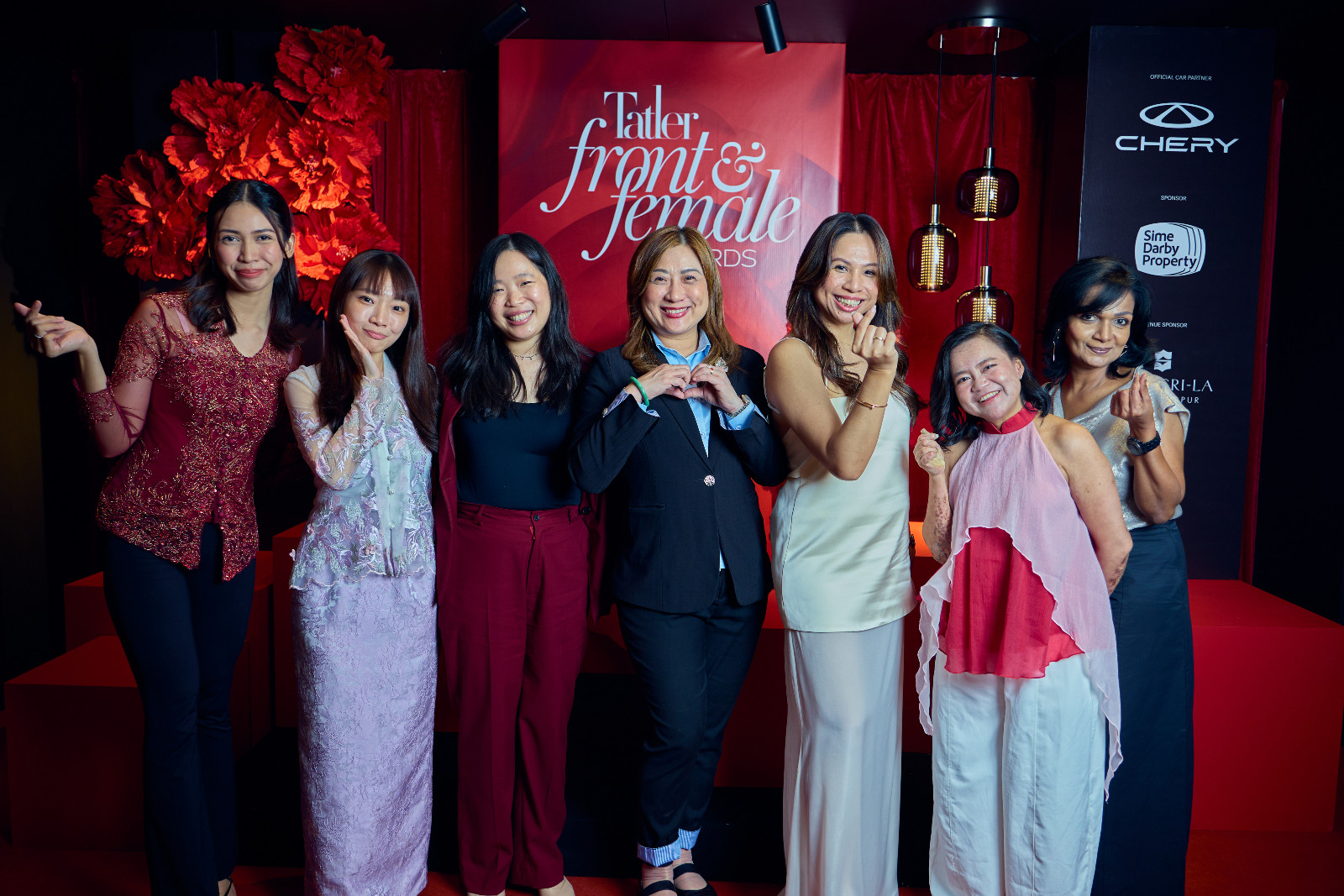 Fildzah Zulkifli, HY Tan, Lily Sim, Cheryl Loo, Ellice Ng, Fiona Tan and Sharon Simon