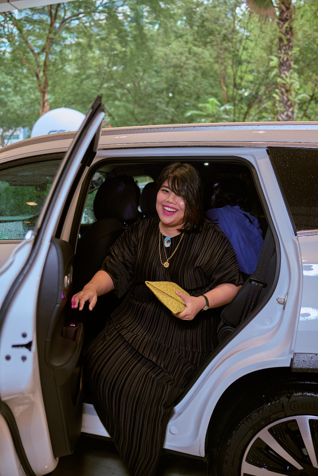 Natasha Alias, assistant vice president of Wanita MyWira pulled up in a chic Chery T8 PHEV