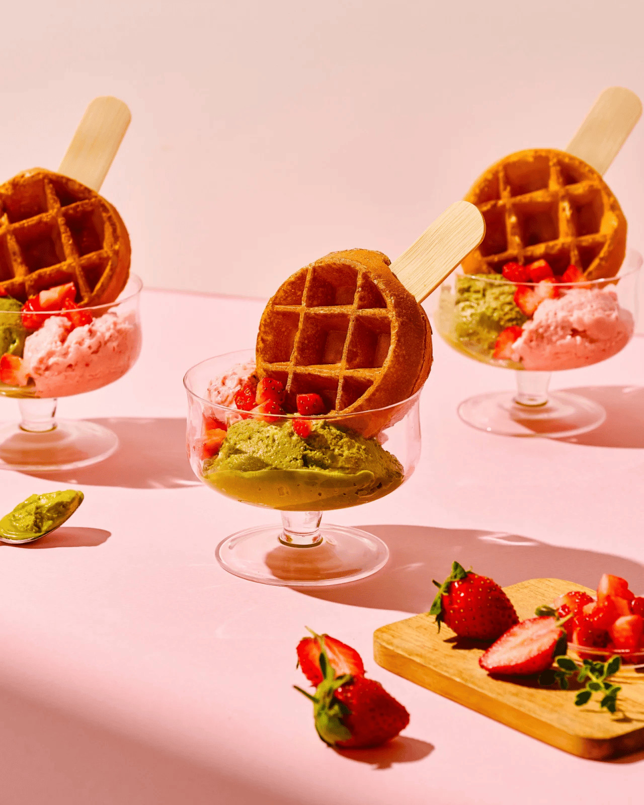 OOOO Waffle的「抹茶和他的草莓胭脂」