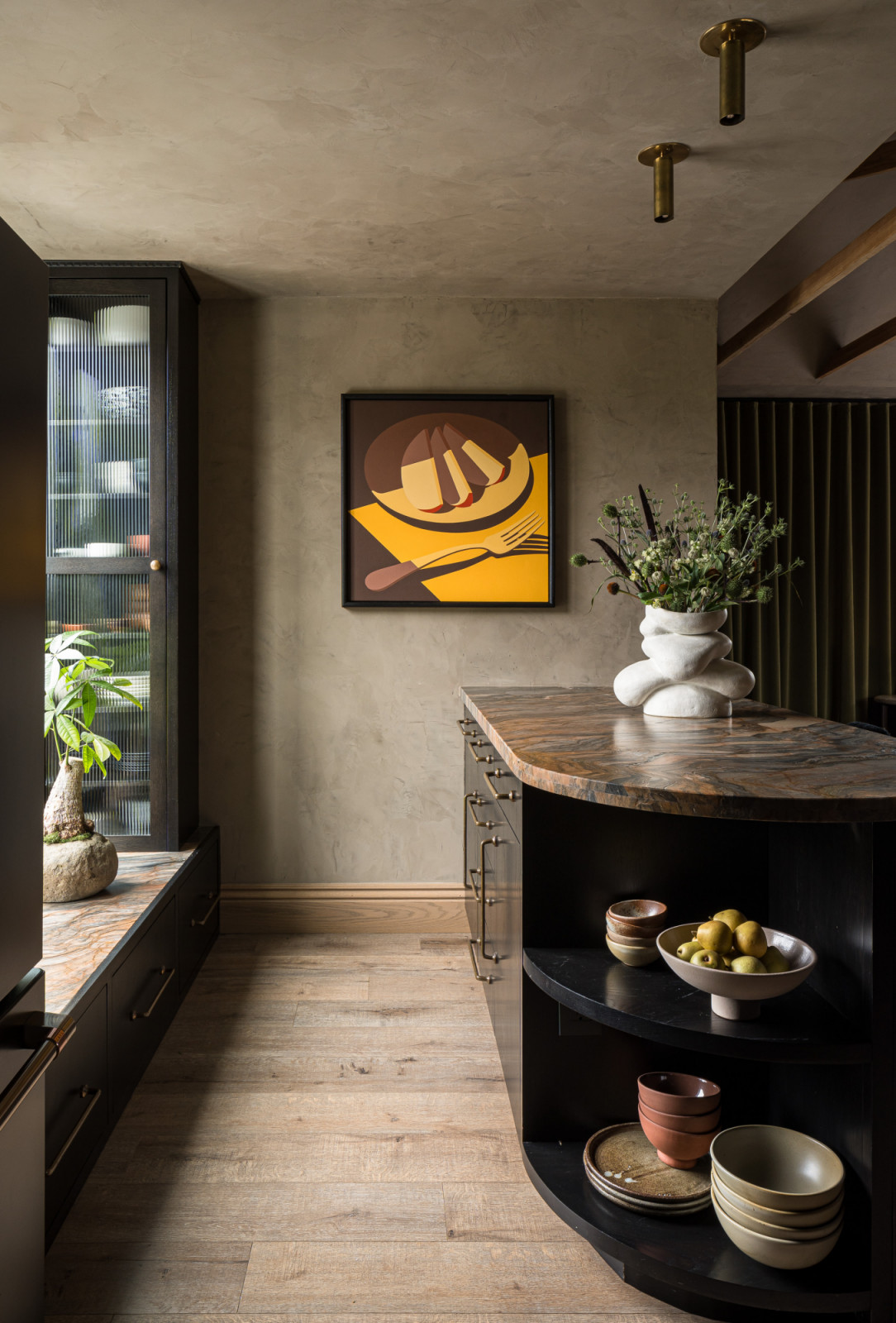 The kitchen of the Hommeboys Interiors' home in Sonoma, California