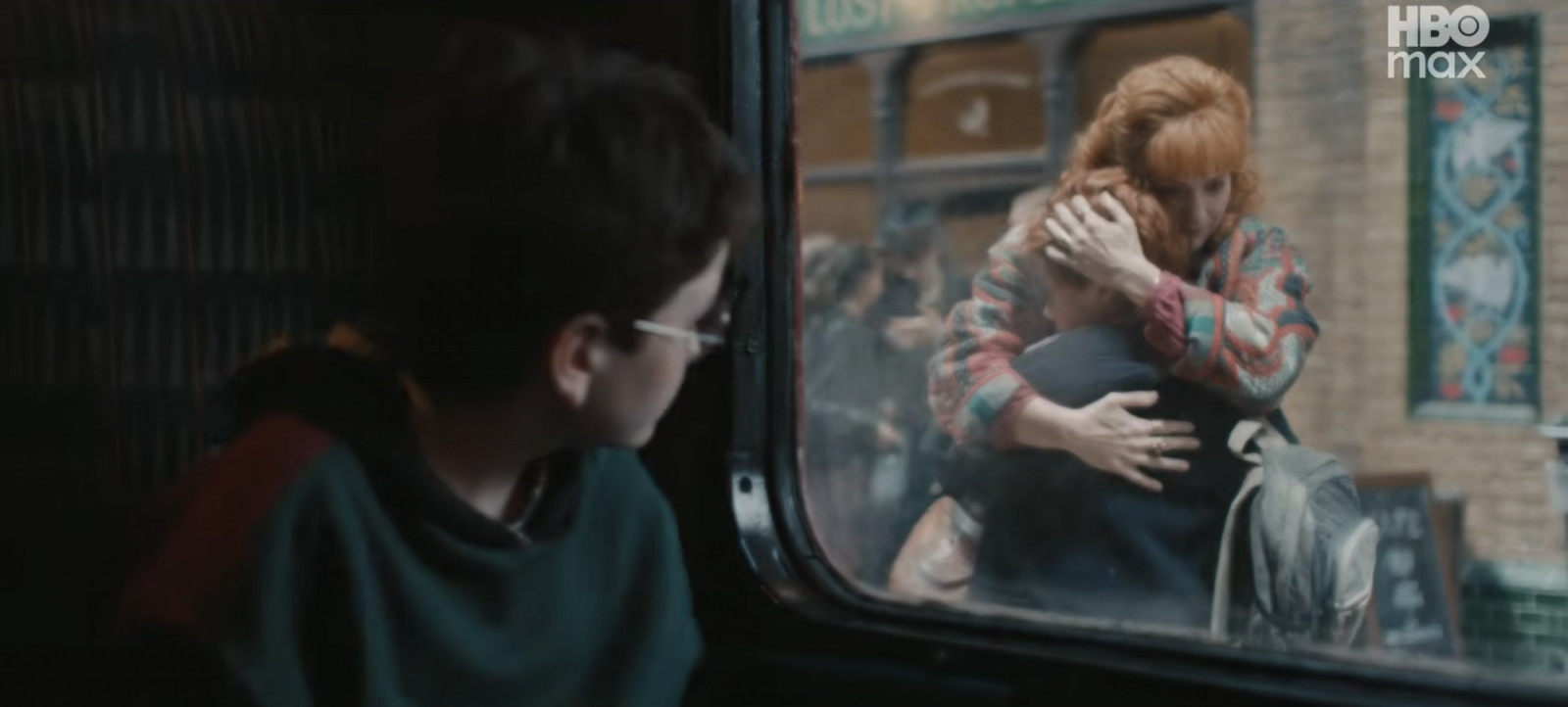 Alastair Stout’s Ron Weasley gets a hug from mum Molly (Photo: Screncap from YouTube)