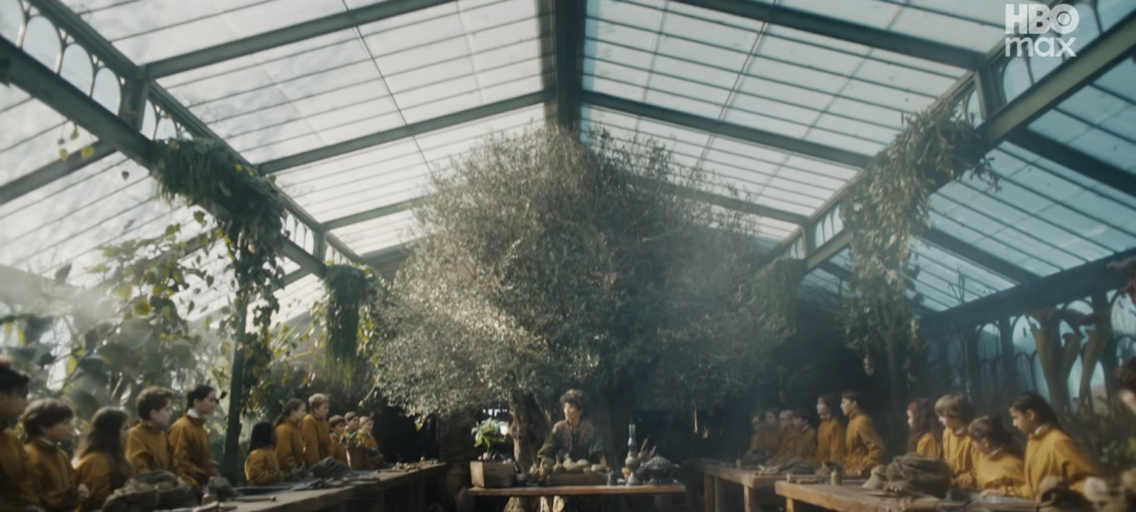 Herbology classes with Professor Sprout (Screencap from YouTube)