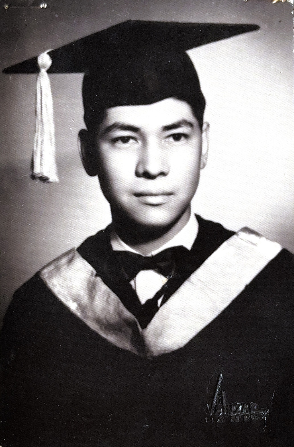 Brutalist architect and civil engineer Antonio Heredia upon his graduation from De La Salle University Manila