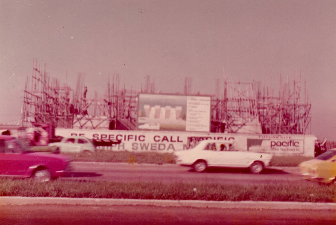 The construction of the Pacific Office Machines Building along Epifanio De Los Santos Avenue in Manila, Philippines in the early 1970s (Photo: Pacific Sun Solutions)