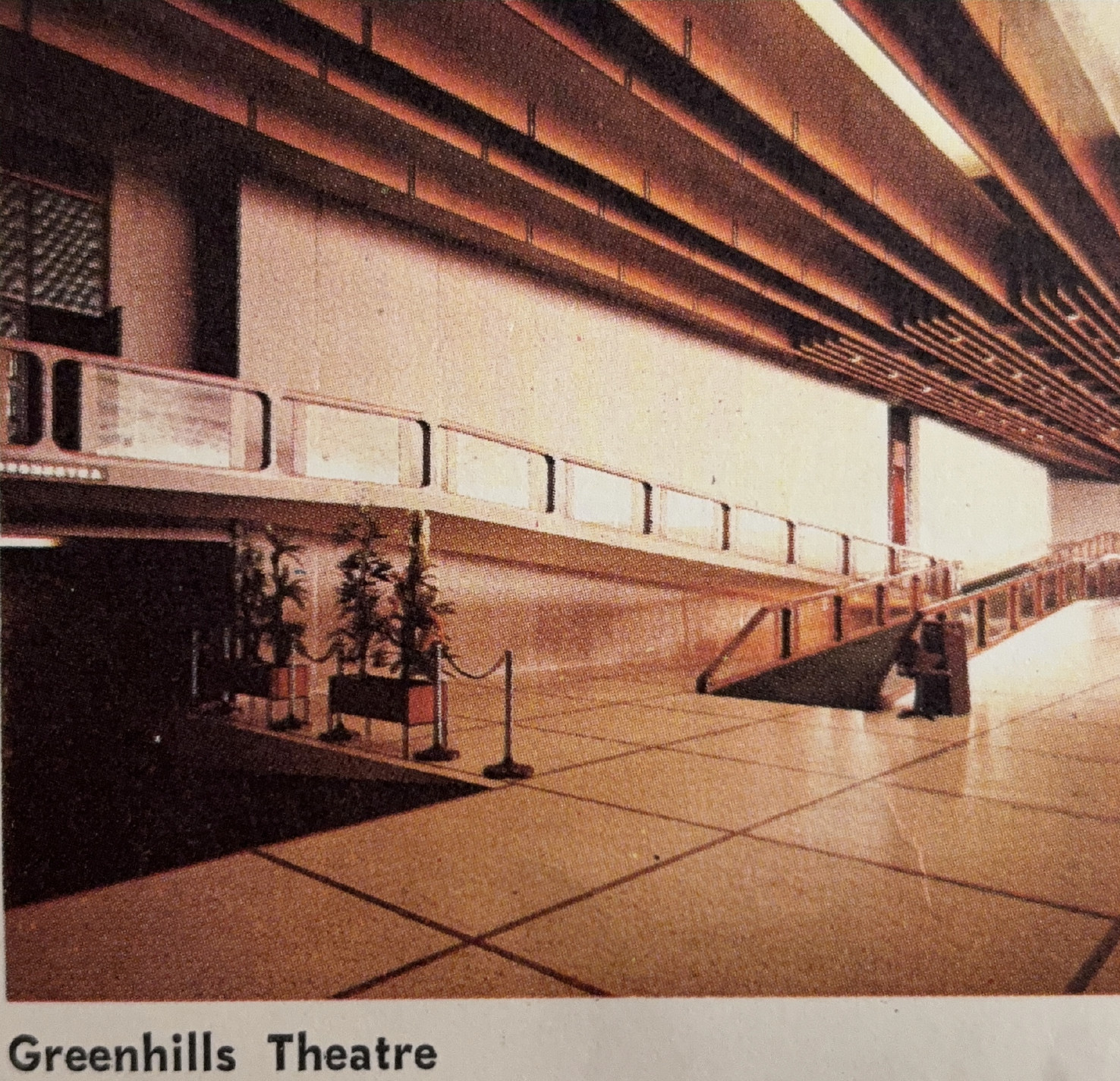 A newspaper clipping of the old Greenhills Theatre, designed by architect and civil engineer Antonio Heredia